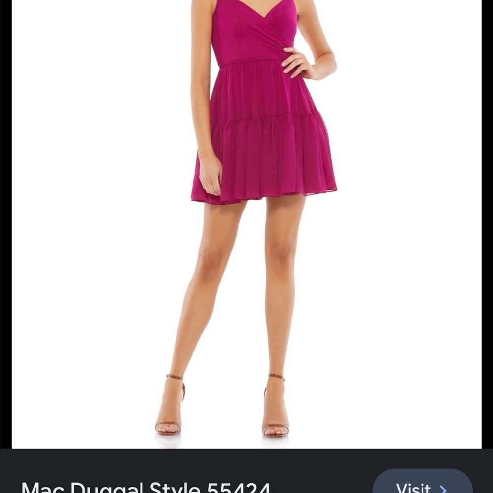 NWOT IEENA for MACDUGGAL 70200 SPAGHETTI STRAP FAUX WRAP DRESS reg $238 - Picture 3 of 7